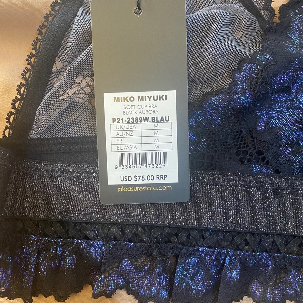 Pleasure State Miko Miyuki Soft Cup Bra Black Aurora - Picture 7 of 13